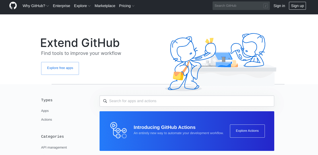 Der GitHub-Marktplatz