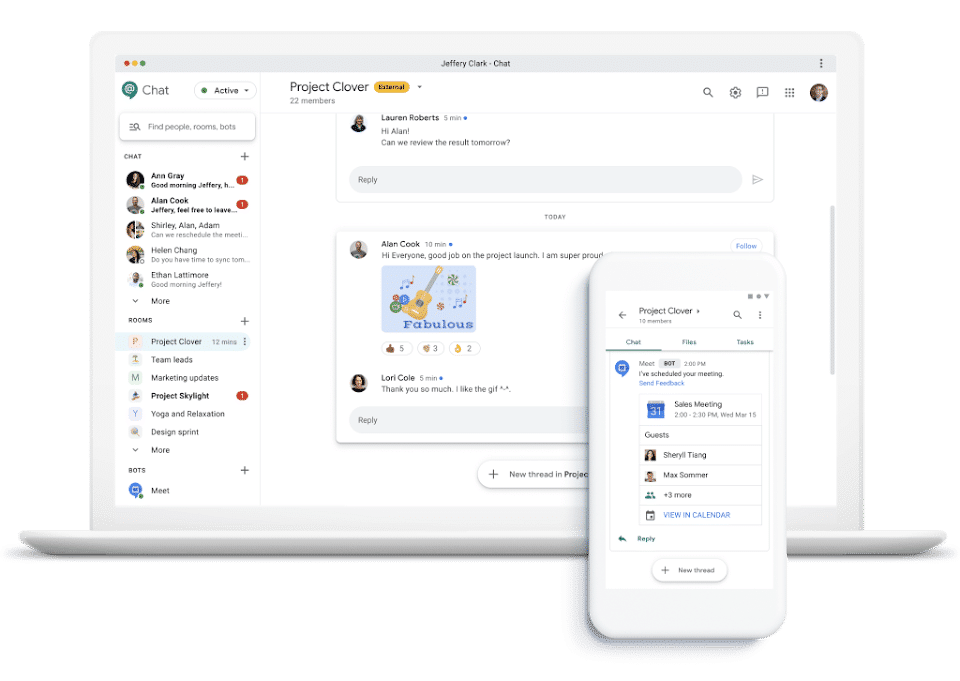 Google Chat-Interface