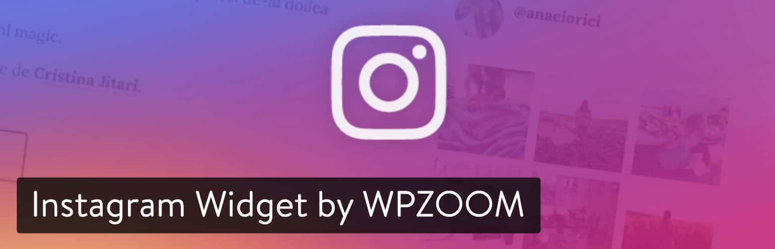 Instagram Widget by WPZOOM Plugin