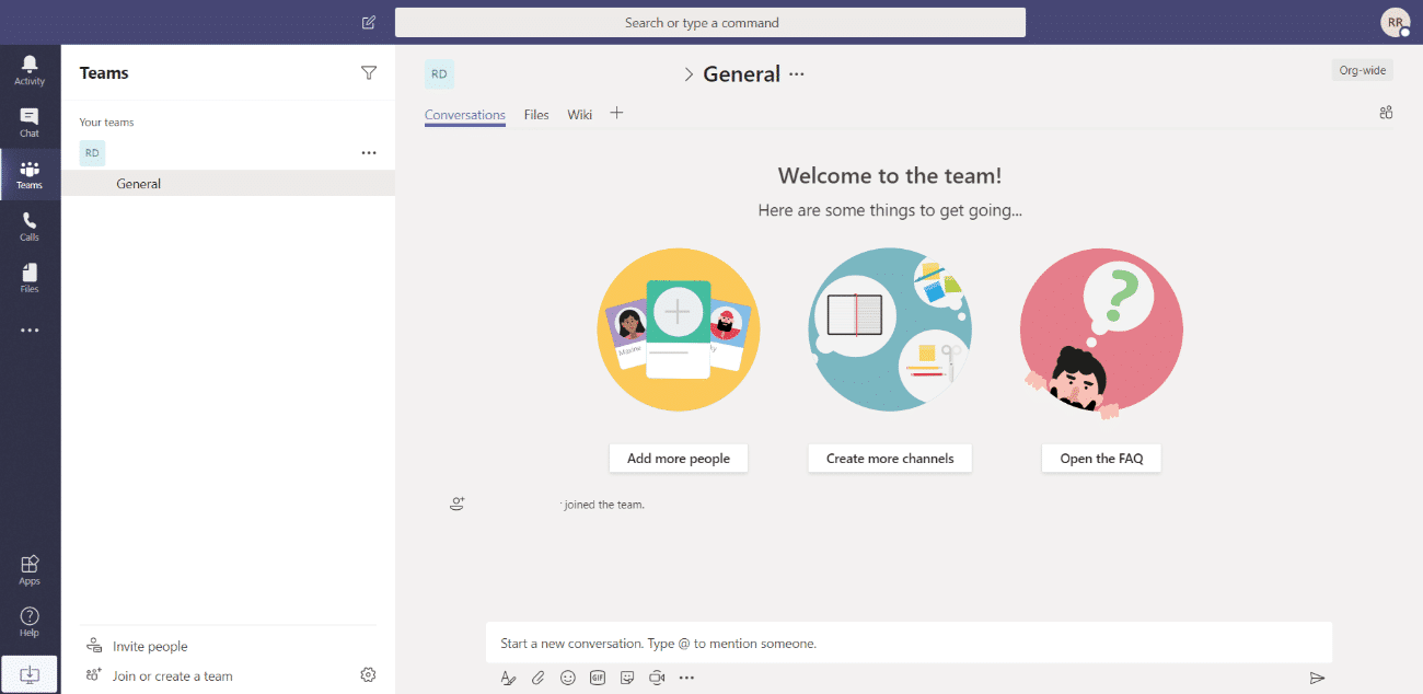 Microsoft Teams-Interface