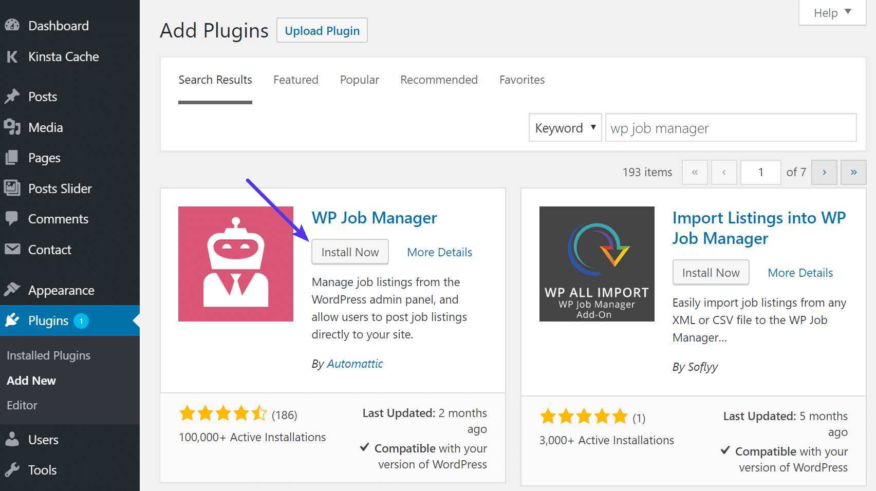 WP Job Manager-Plugin installieren