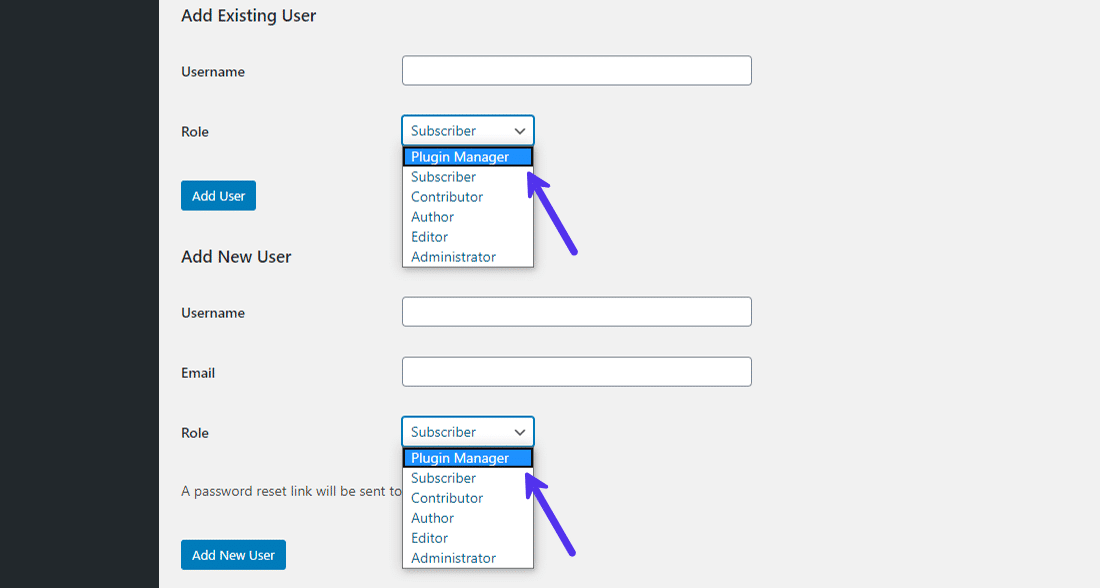 Zuweisen der benutzerdefinierten Benutzerrolle an neue Benutzer für eine Subsite