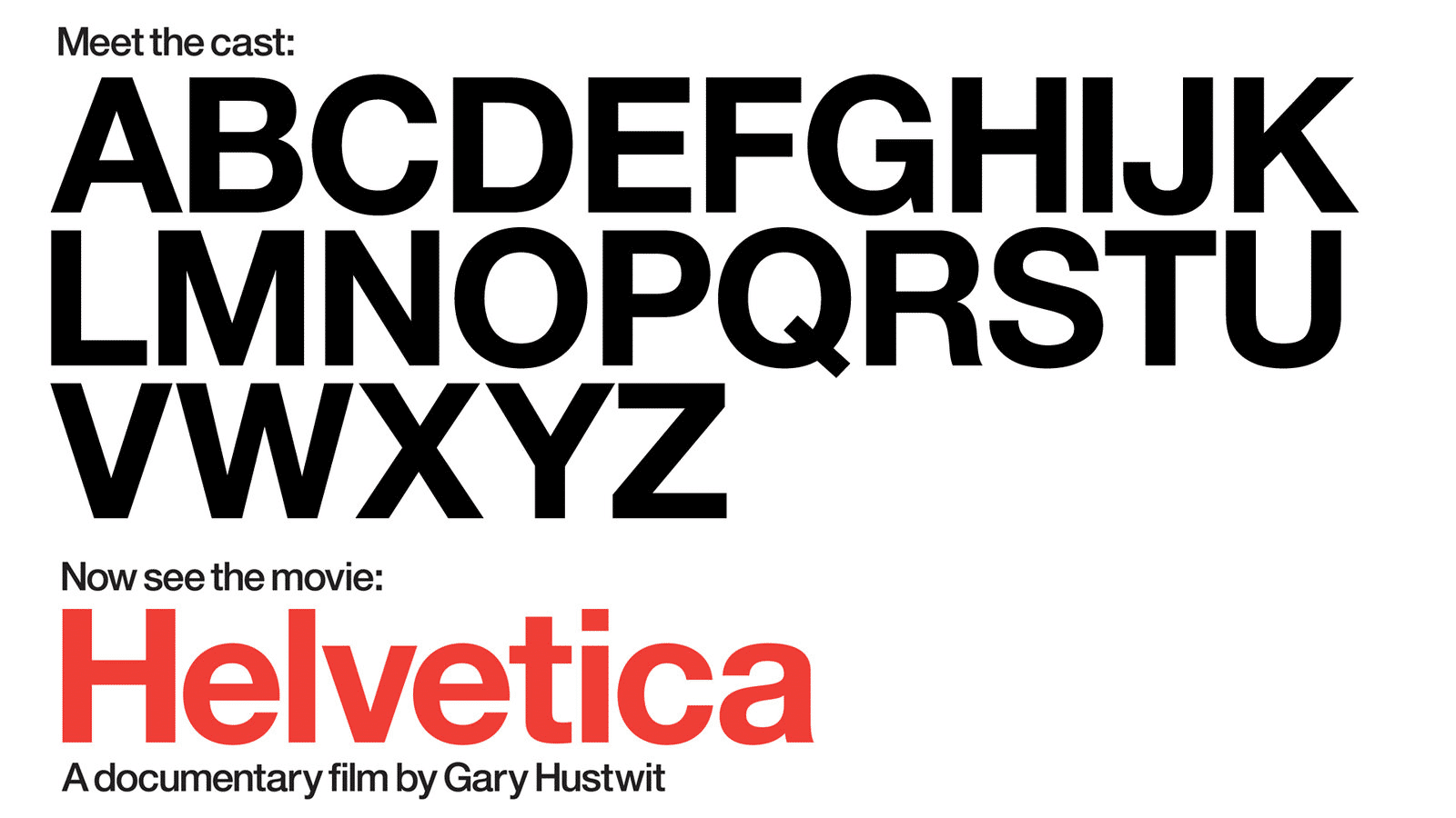 Dokumentation über die Schriftart Helvetica