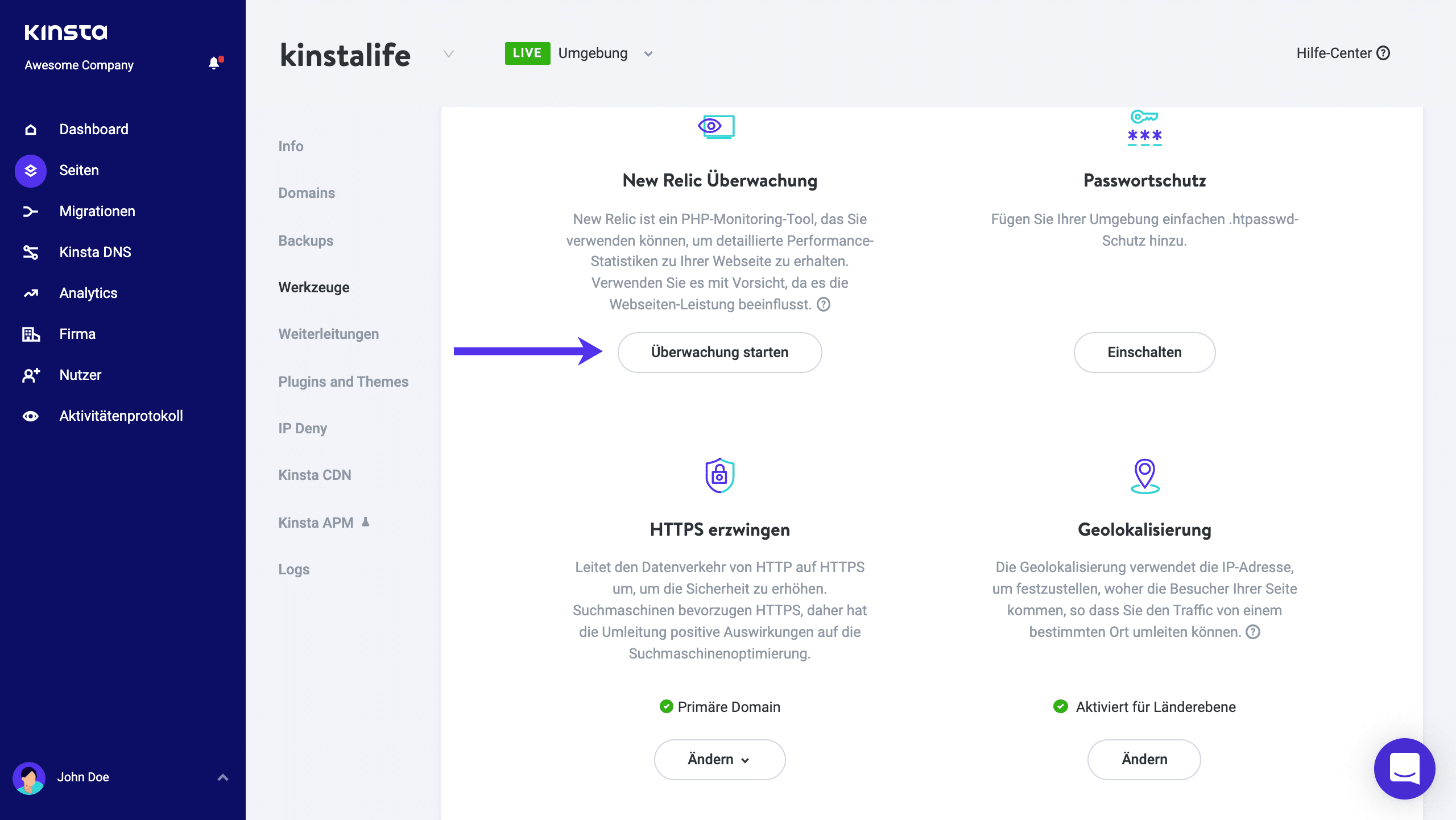 New Relic tracking