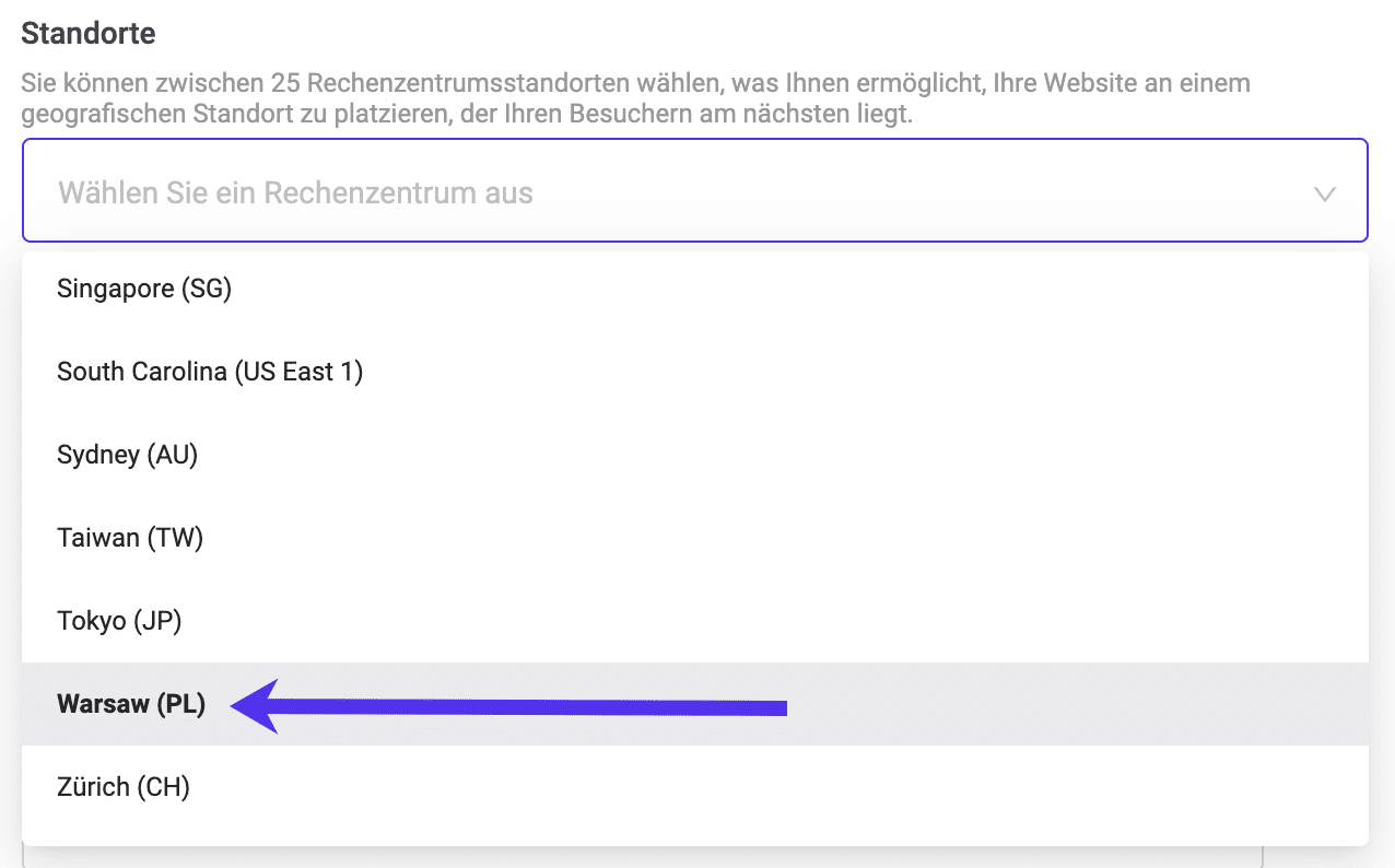 Hoste deine WordPress-Seite in Warschau, Polen.