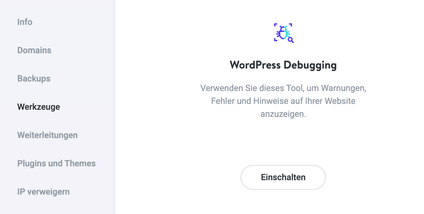 WordPress-Debugging in MyKinsta