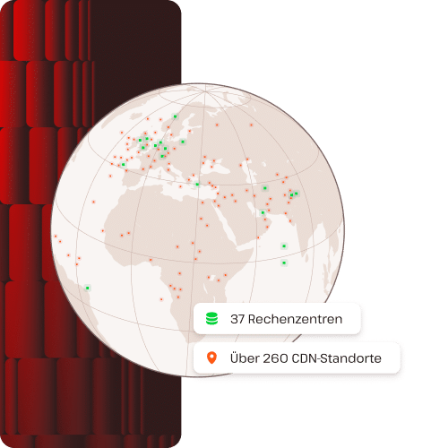 37 Rechenzentren und 260+ CDN PoPs