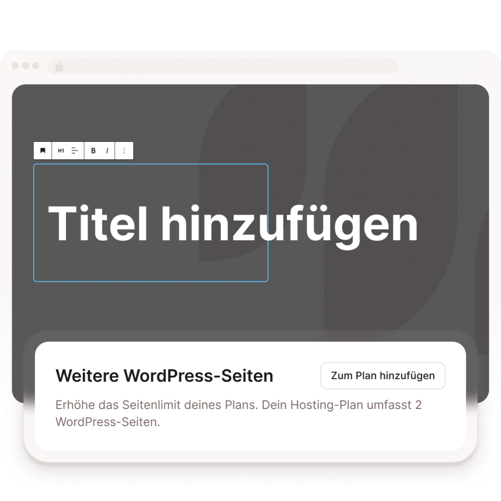 Eine weitere WordPress-Website hinzufügen