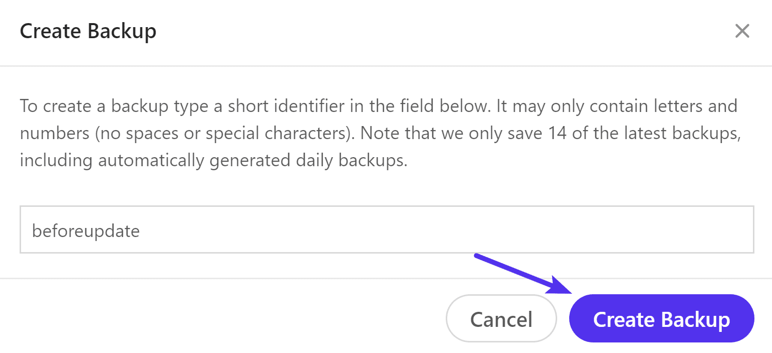 Navngiv WordPress backup