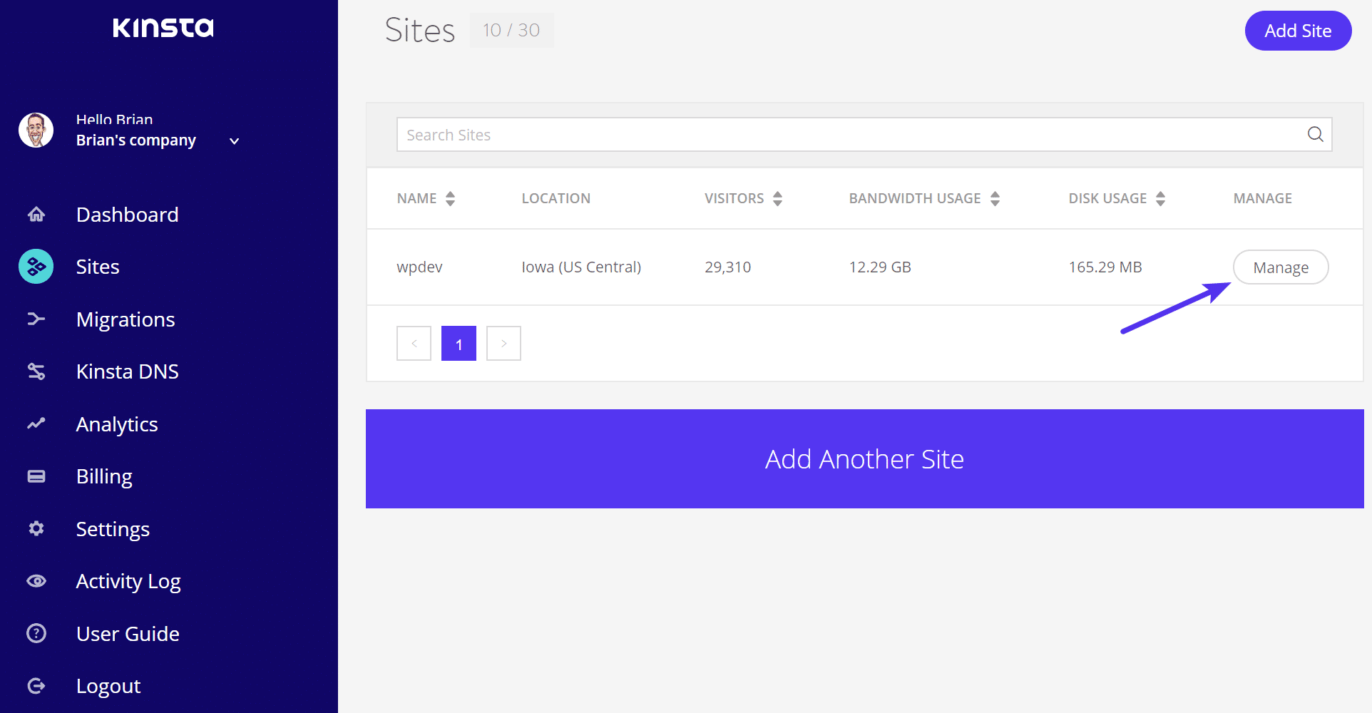 Administrer WordPress site