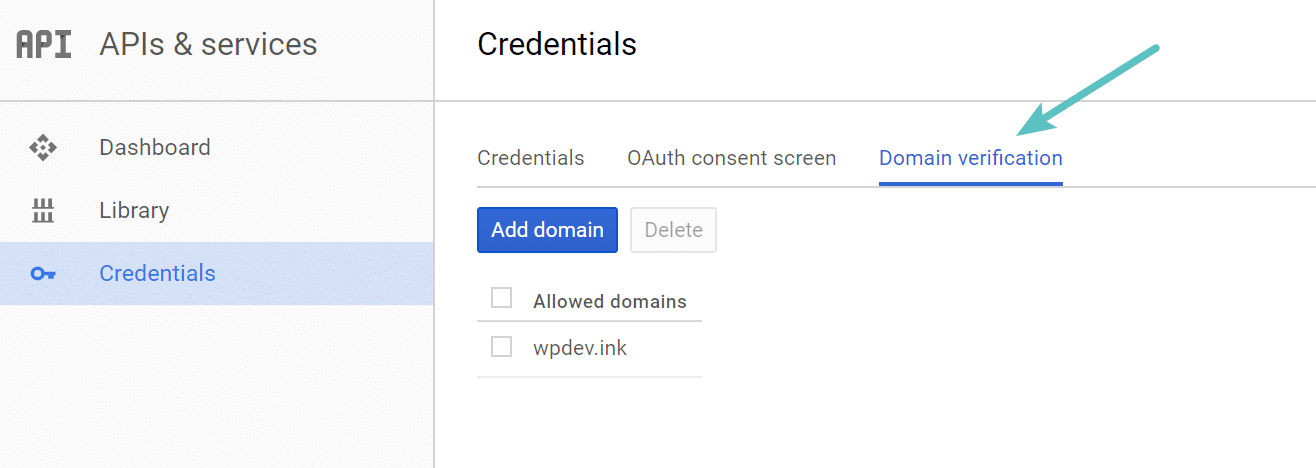 Bekræft domæne i Google Developer Console