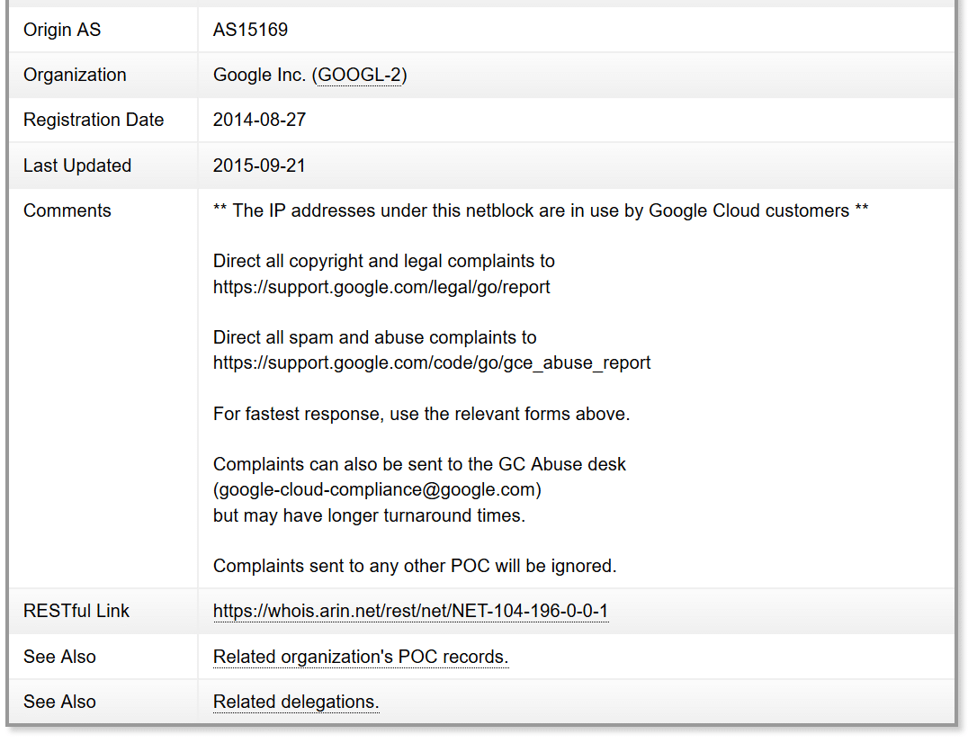 Google Cloud platform misbrug eksempel