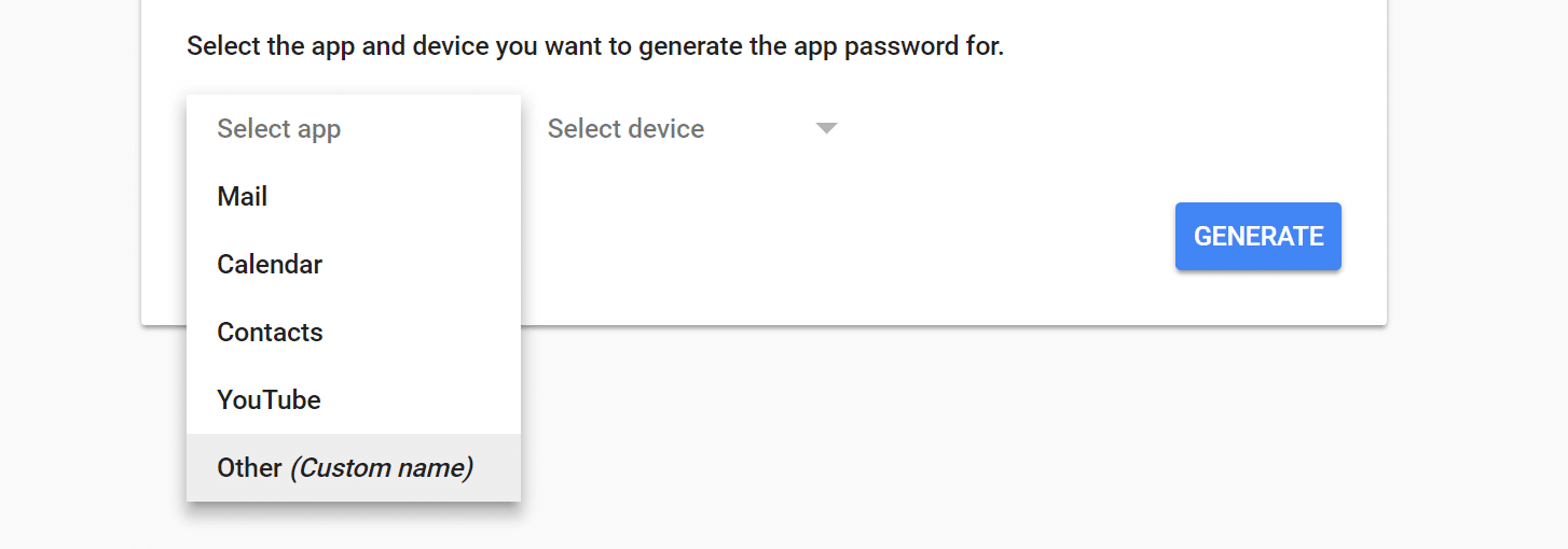 lav nyt app password