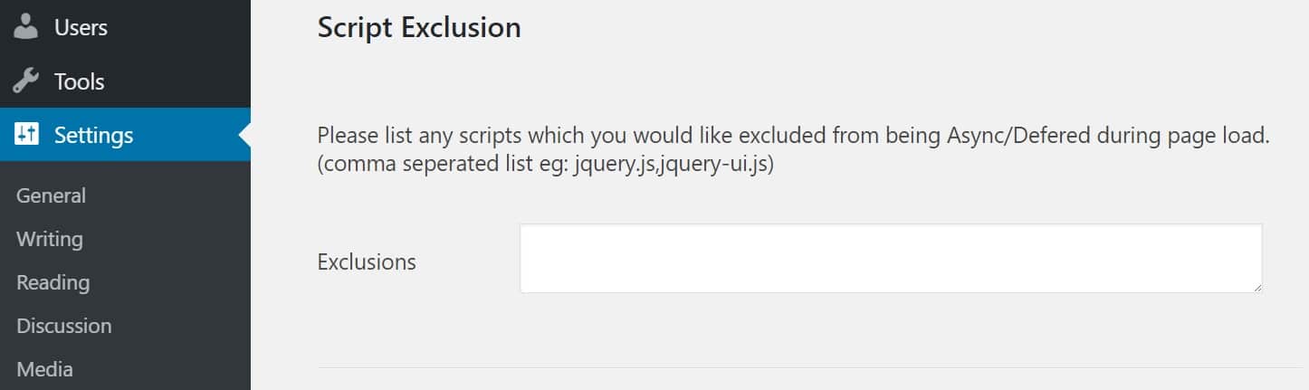Async exclusions Async eksklusioner