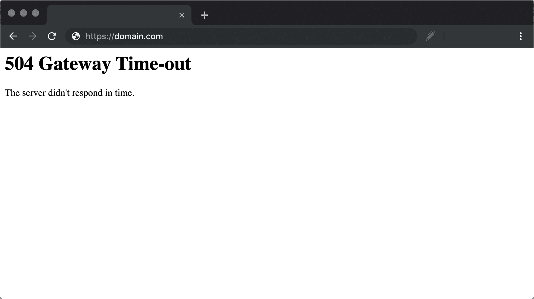 504 gateway timeoutfejl i Chrome
