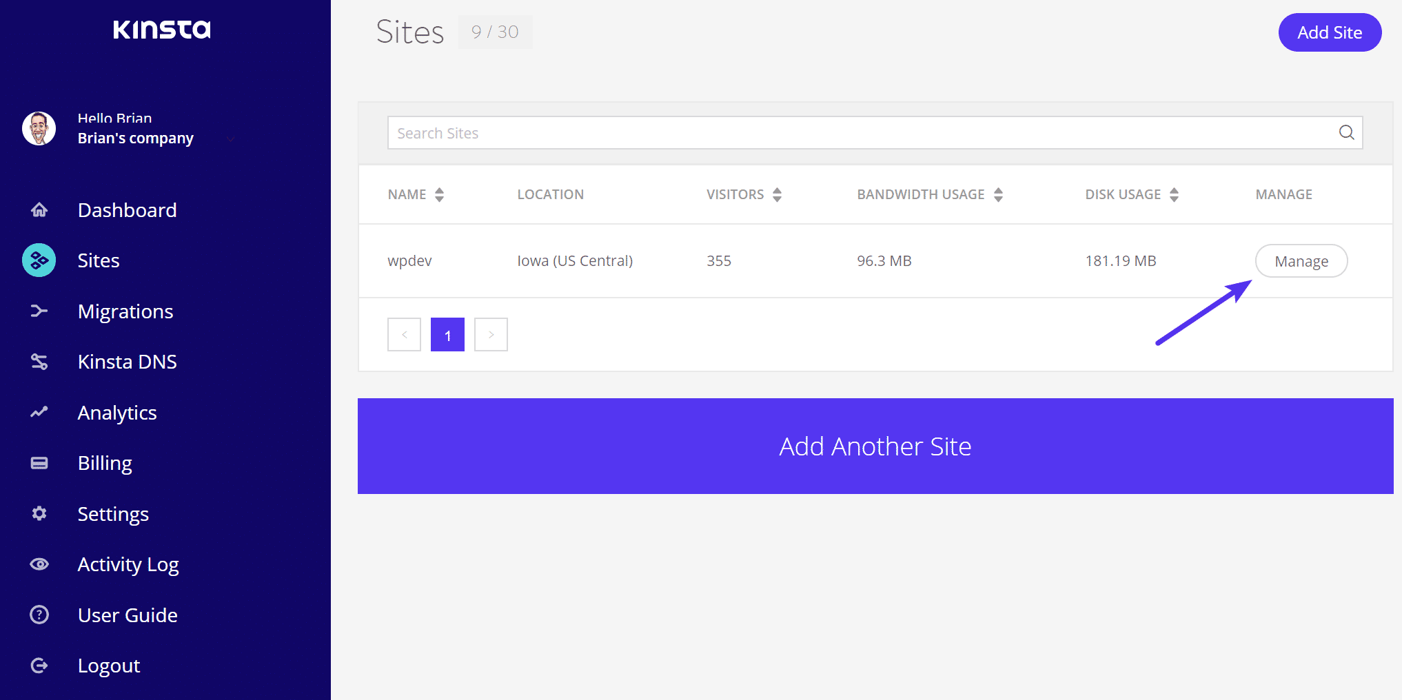Administrer WordPress site