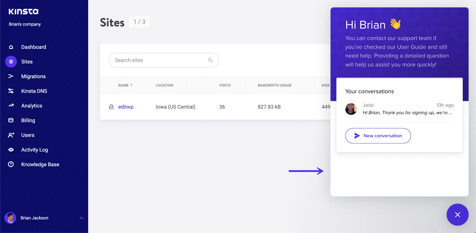WordPress support billet