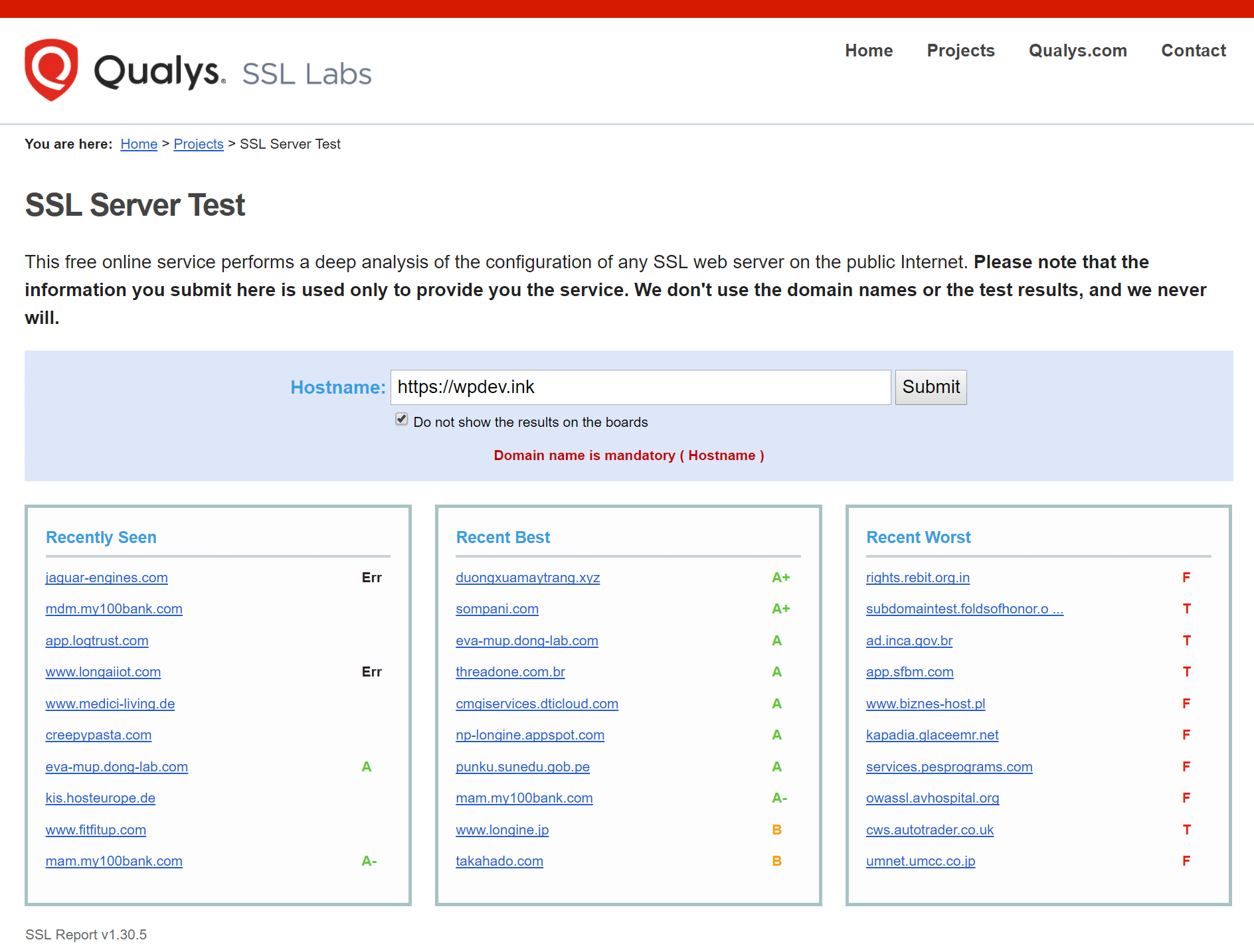 SSL test