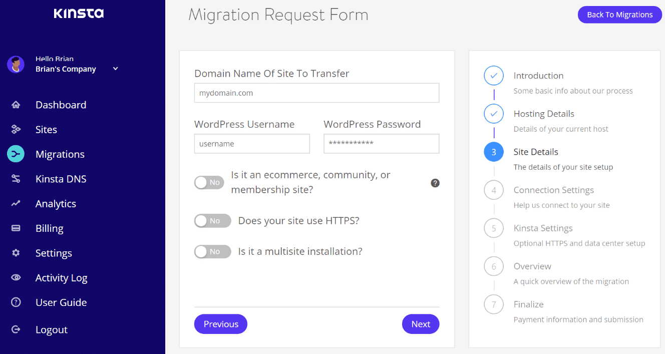 Site detaljer