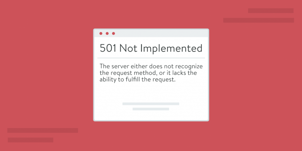 501 ikke implementeret fejl
