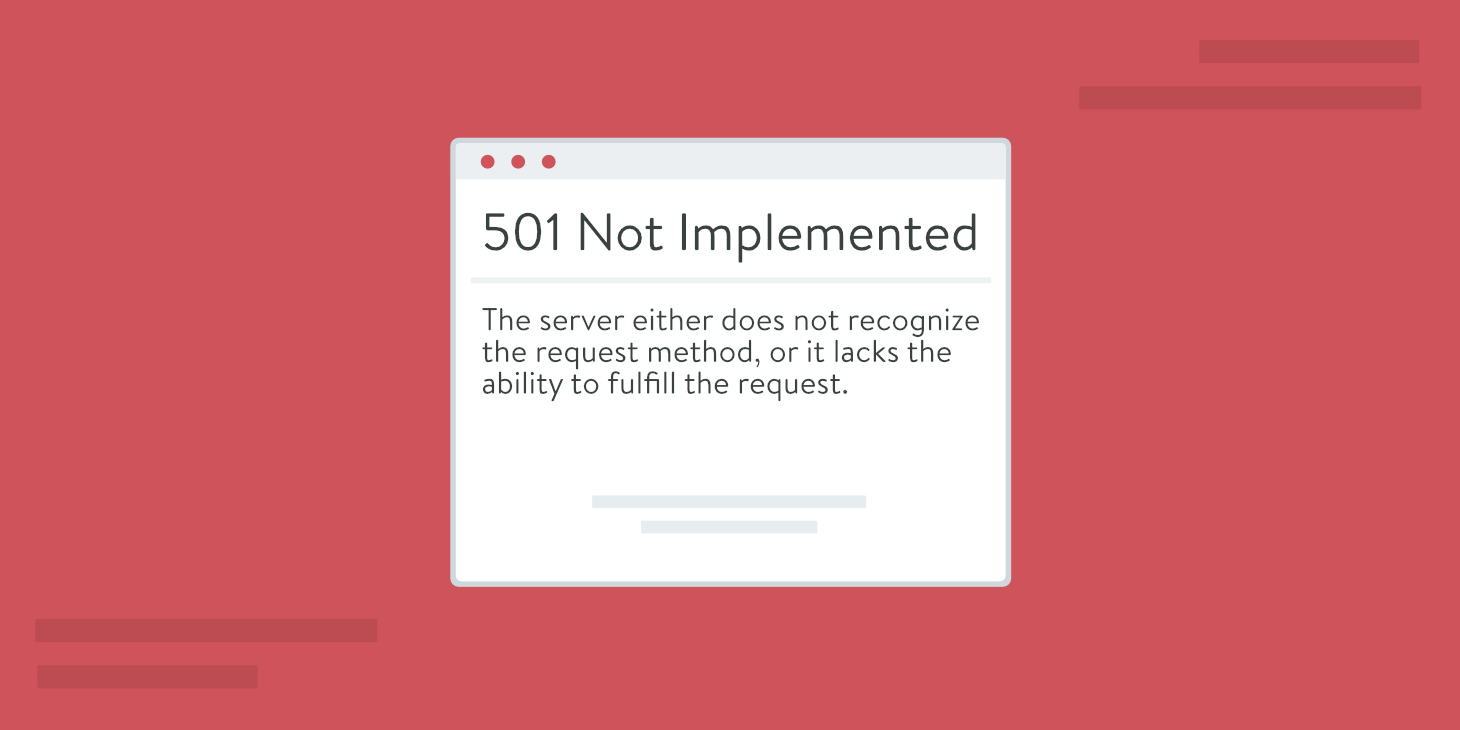 501 ikke implementeret fejl