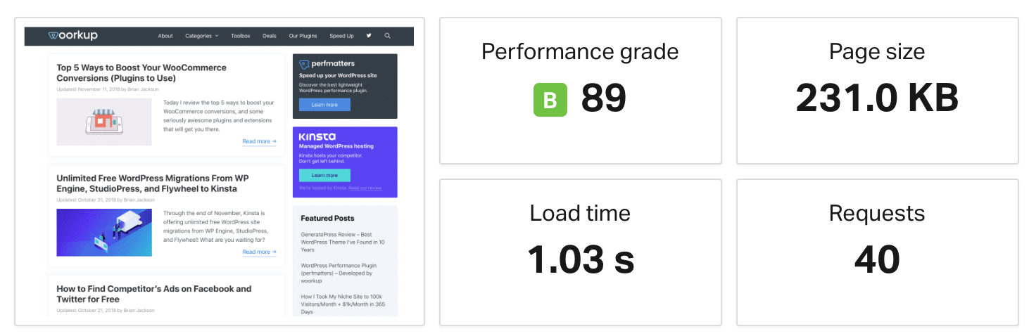 Speed test uden enCDN