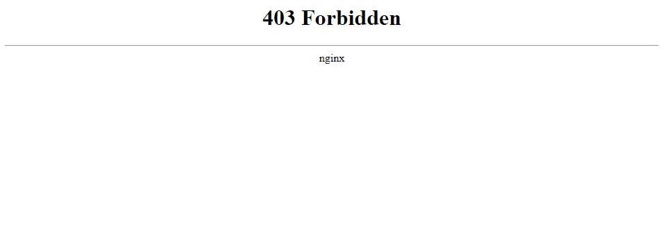 Sådan ser den 403 Forbidden Error ud på Kinsta