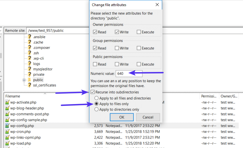 Filtilladelser til WordPress-filer