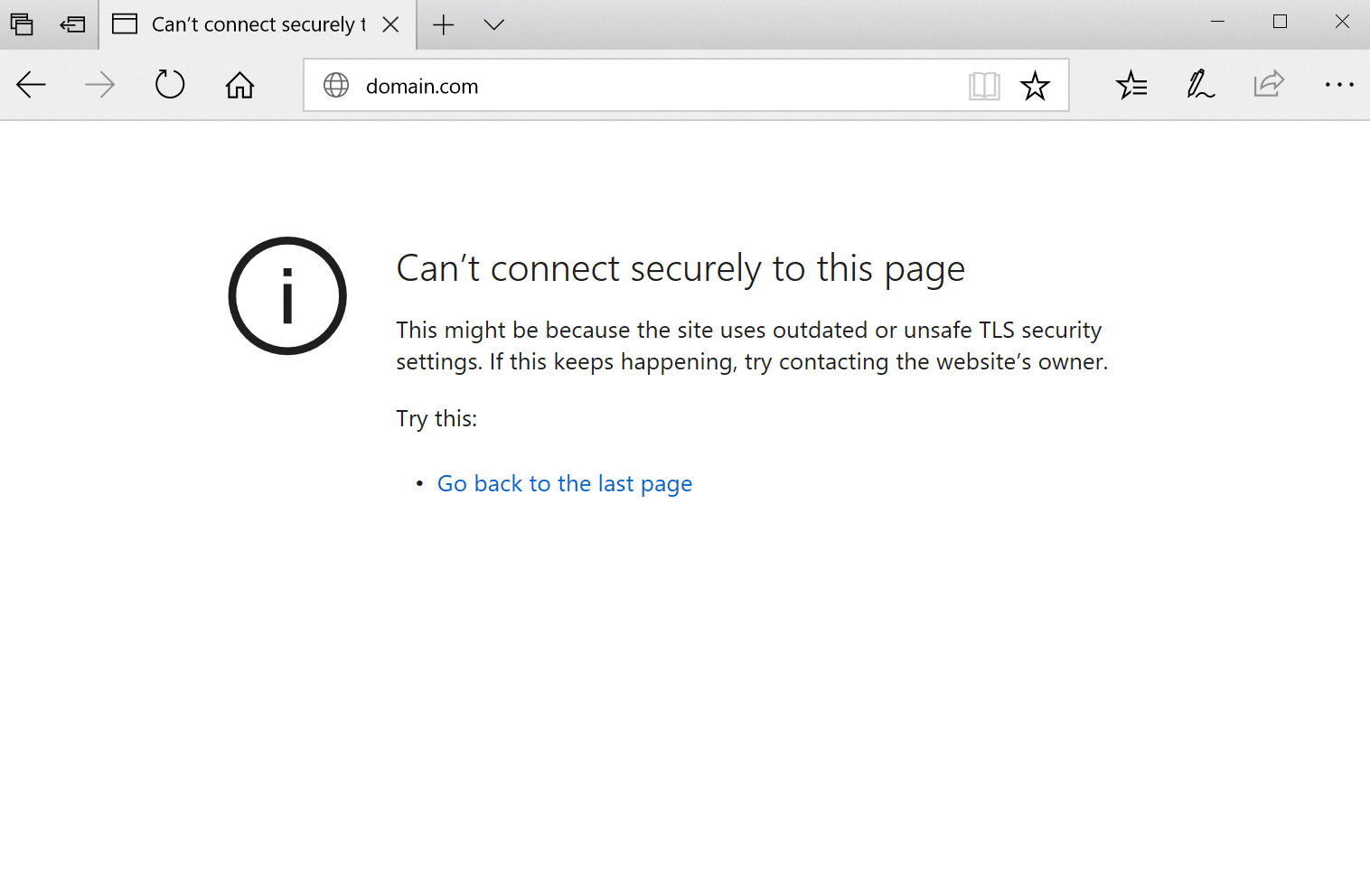 ERR_SSL_PROTOCOL_ERROR i Microsoft Edge