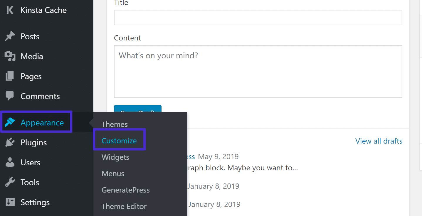 Sådan får du adgang til WordPress Customizer