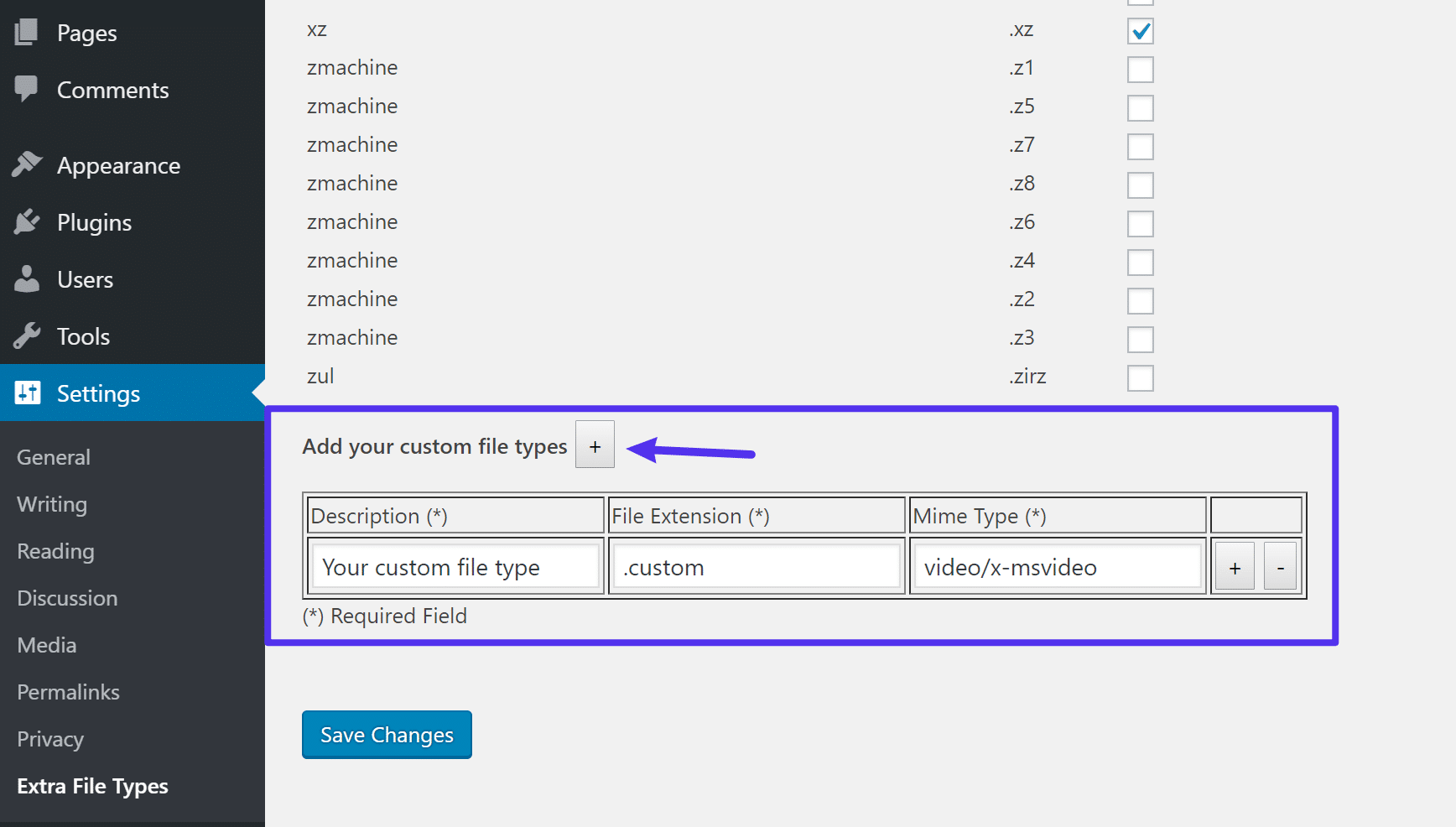 Sådan tilføjes din egen tilpassede filtype