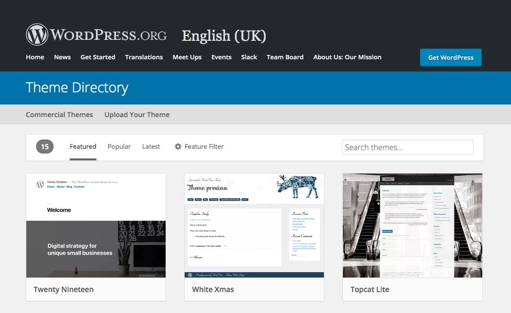 WordPress tema bibliotek