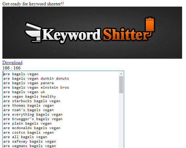 Keyword Shitter