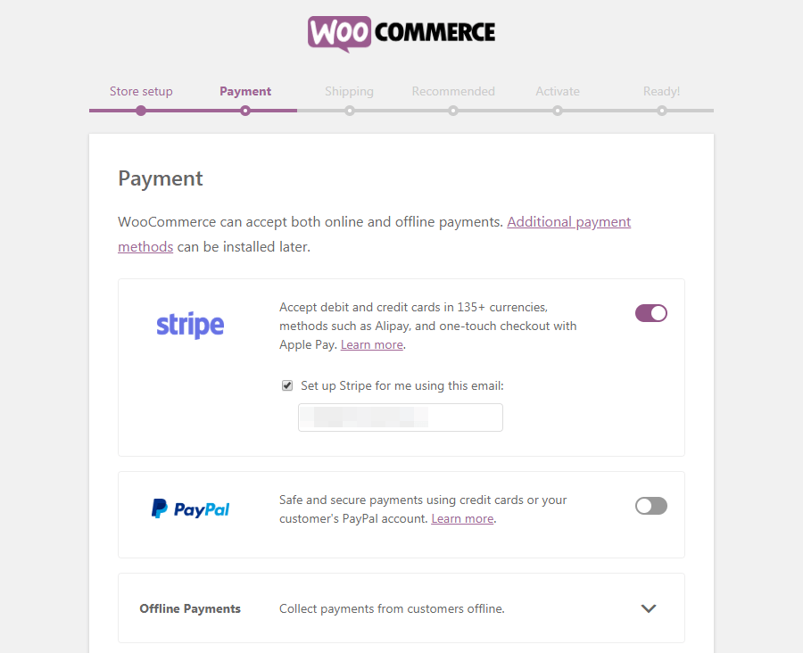 WooCommerce-betalingssiden