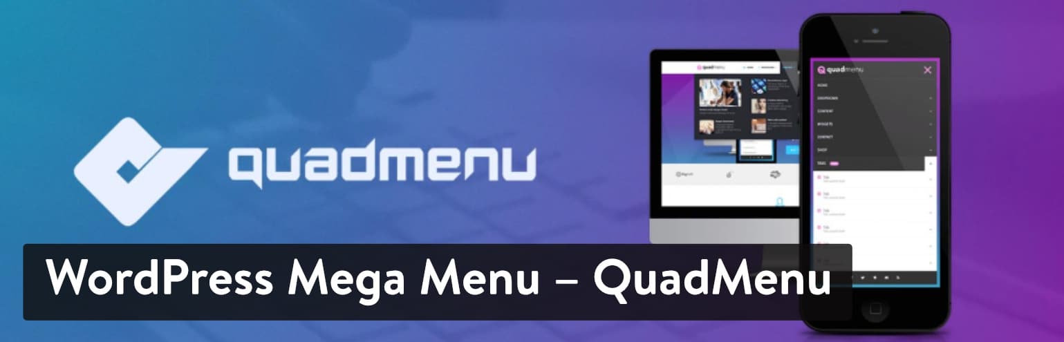 WordPress Mega Menu - QuadMenu plugin