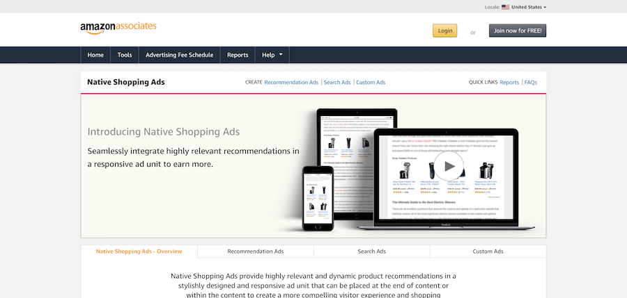 Amazon Native Shopping-annoncer