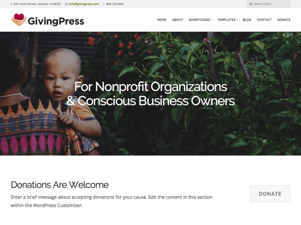 GivingPress Lite tema