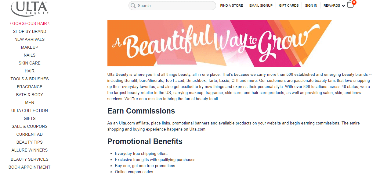 Ulta affiliate netværk