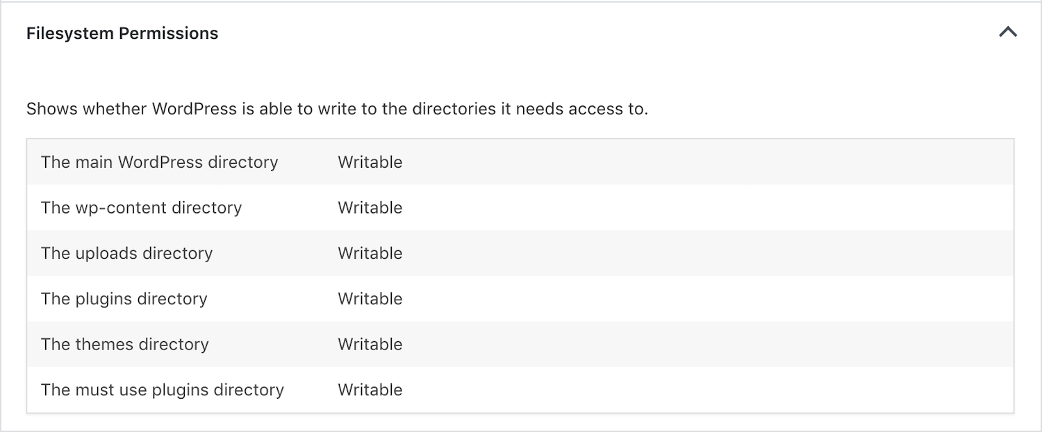 filesystems writable