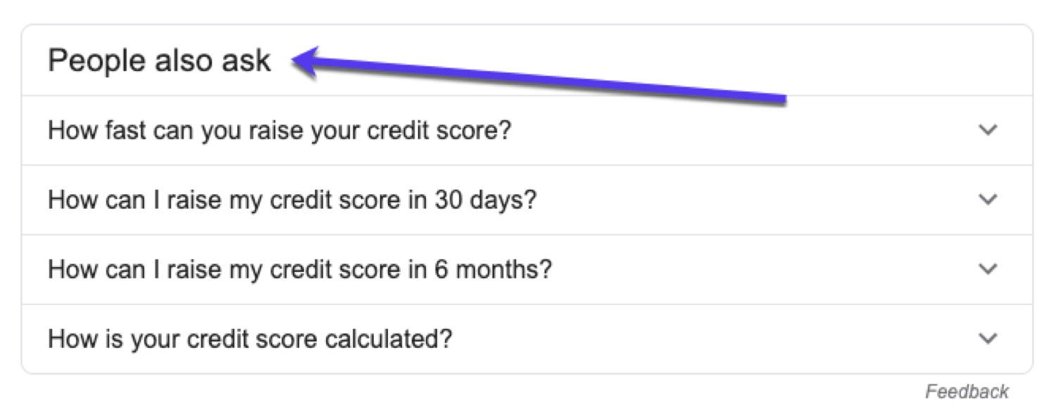 Brug af Googles folk beder også bokse om keyword research