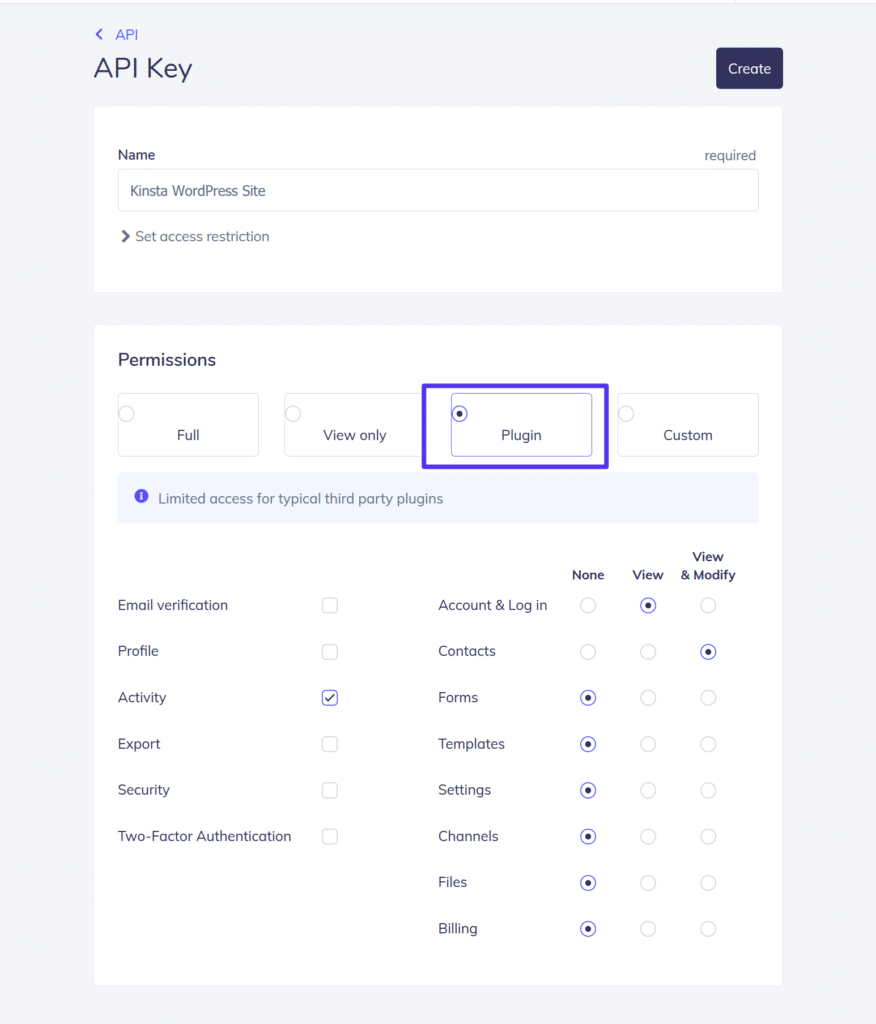 Konfiguration af dine API-nøgleindstillinger