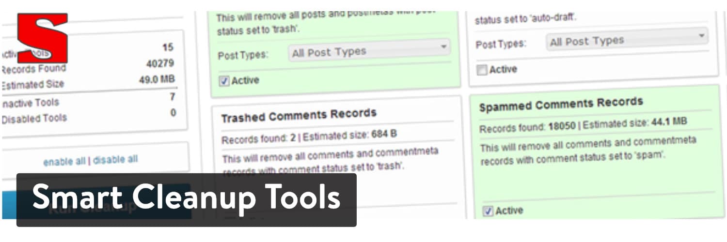 Smart Cleanup Tools WordPress plugin