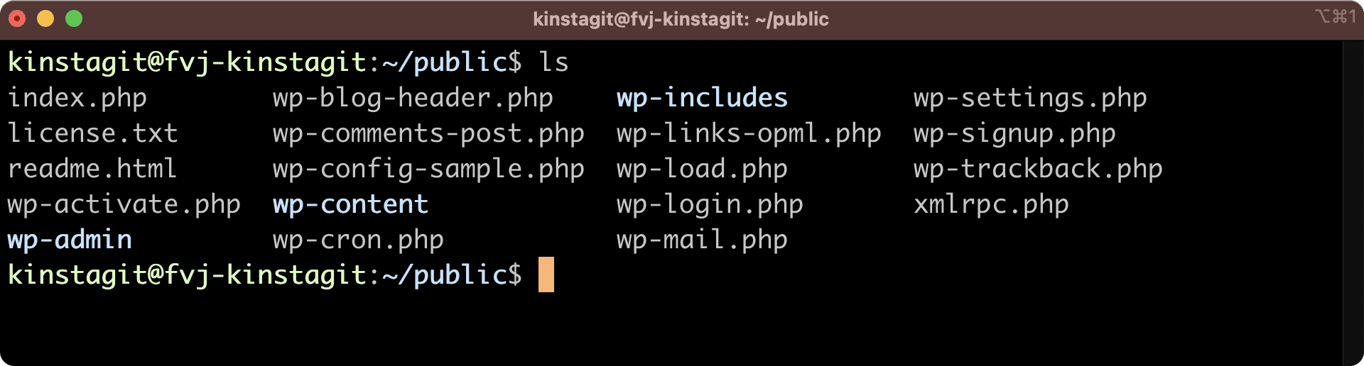 En frisk WordPress-installation med WP-CLI.