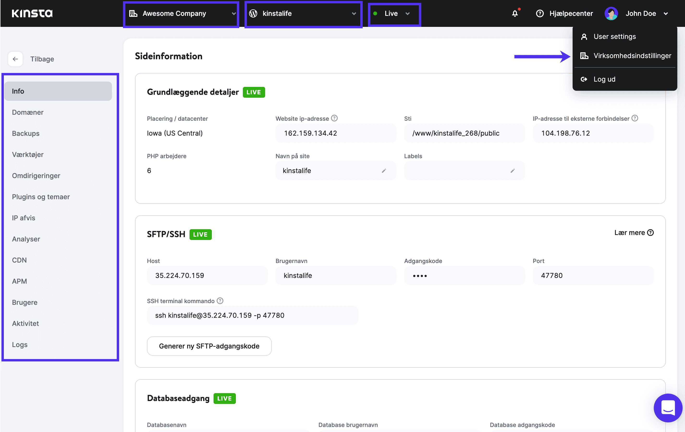 Forbedret kontekstuel information