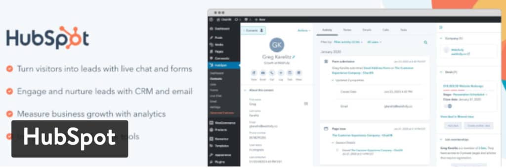 Plugin HubSpot WordPress