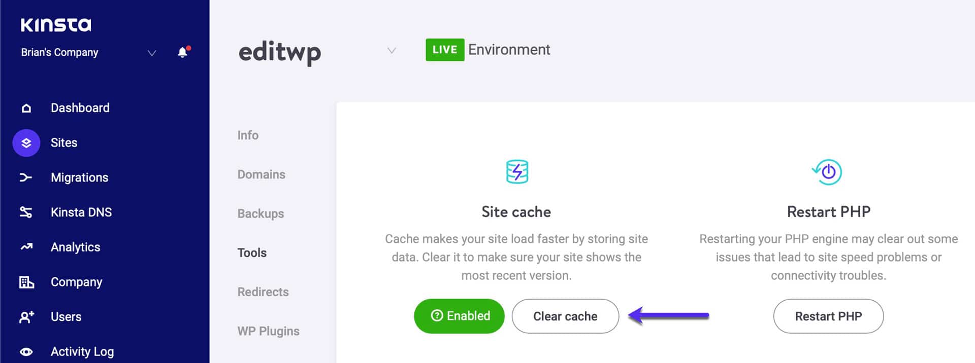 Borrar cache de WordPress