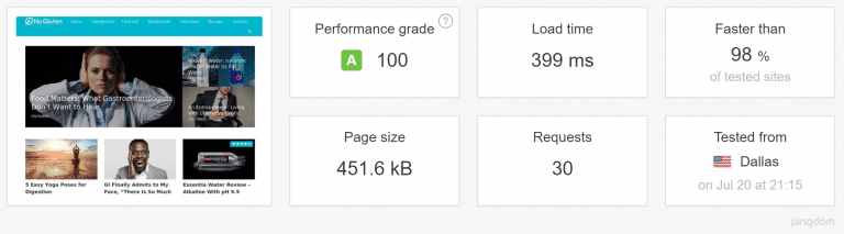 Prueba de velocidad con el perfmatters plugin