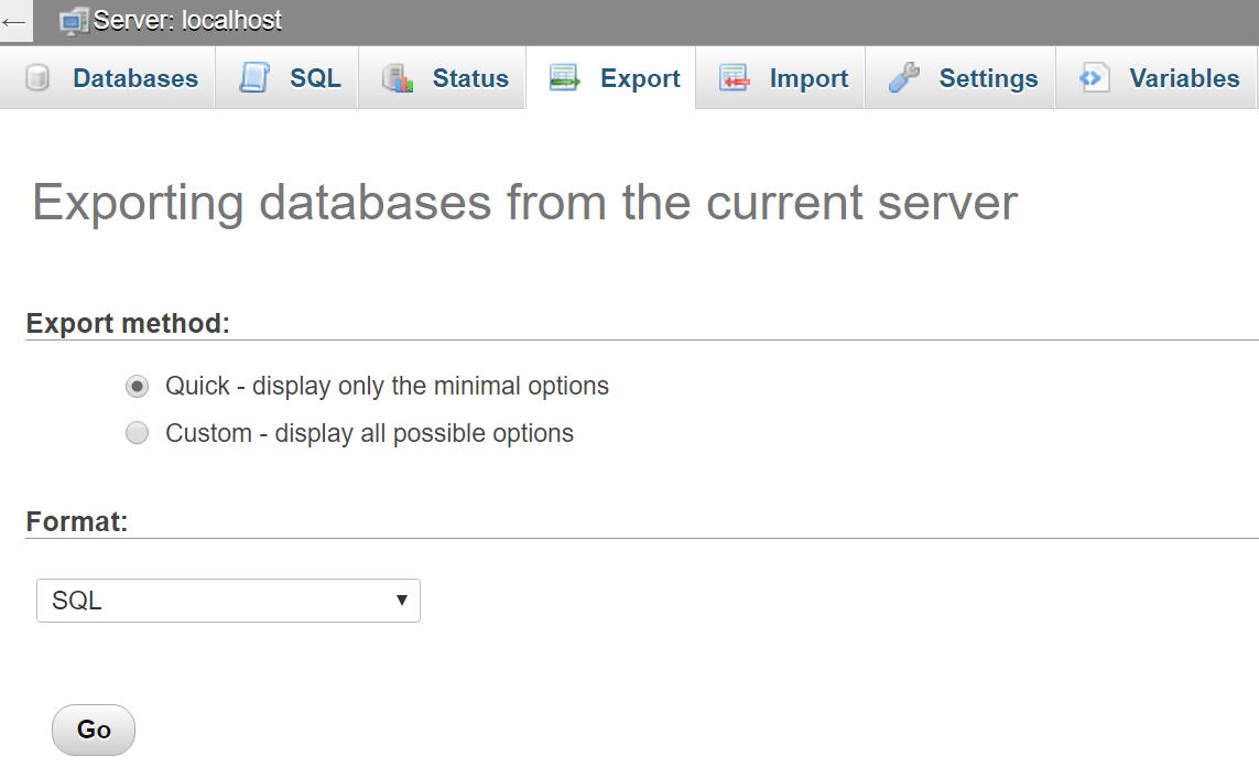 guardar archivo sql