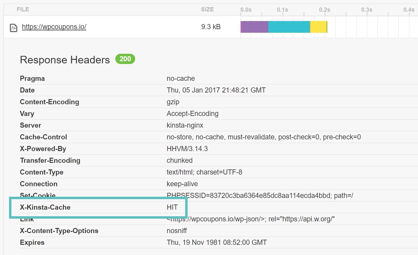 HIT http cabecera de respuesta cache