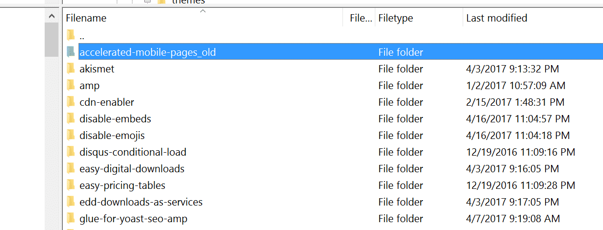 Cambie el nombre al folder del plugin